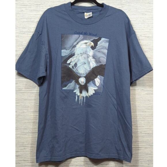 Catch The Wind Blue Eagle T-Shirt / XL - Picture 1 of 5